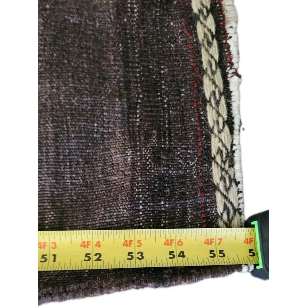 Antique Hand Knotted Wool Khorjin Double Saddlebag Tribal Rug 56x31.5